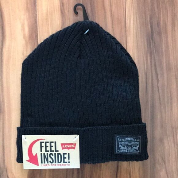 NEW Levi’s Black Beanie  - Picture 2 of 5